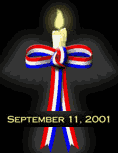 Sept 11 candle 9-11 ribbon memorial